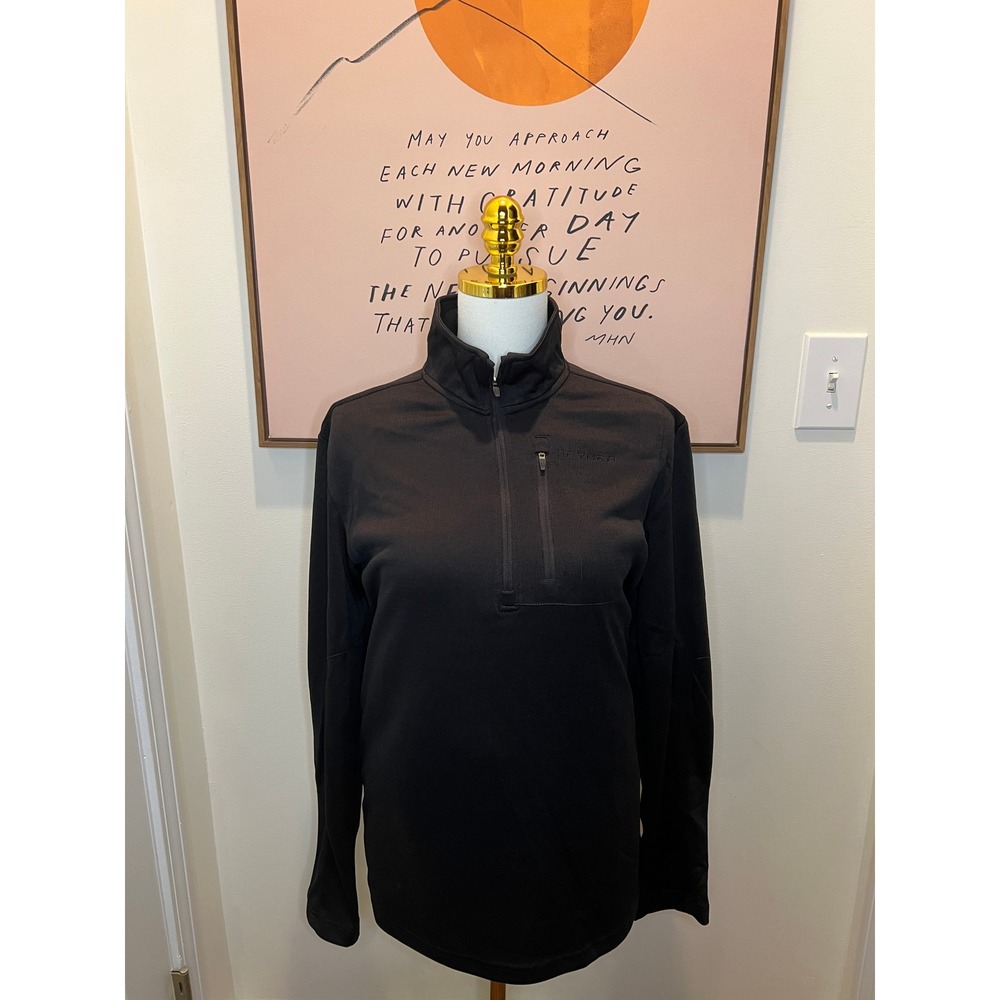 Spyder Quarter Zip Pullover Medium Black Athletic Ski Outdoor Performance Top